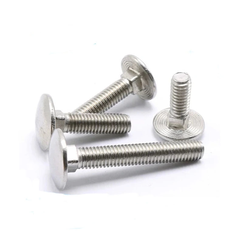 304 316 Stainless Steel Round Head Oval Long Neck Metric M4 A307 Carriage Bolt DIN603 350 mm Coach Bolt