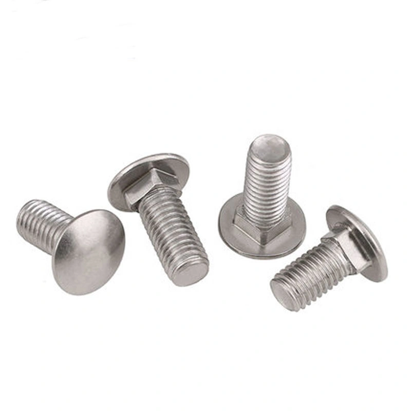 304 316 Stainless Steel Round Head Oval Long Neck Metric M4 A307 Carriage Bolt DIN603 350 mm Coach Bolt