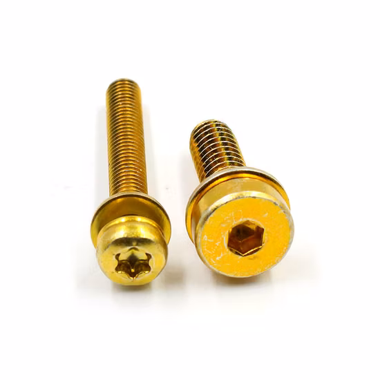 Venta directa del fabricante Latón M4 M6 M8 Seis tornillos hexagonales de arandela de seguridad de lóbulo