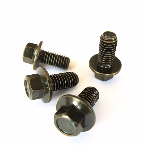 Perno de brida negra de alta calidad de todos los tamaños para perno de brida hexagonal DIN6921