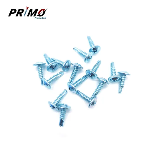 Acero al carbono 3,5 mm #6 Cabeza plana chapada en zinc con varillas SDS Tornillo para aglomerado Tornillo para muebles Tornillo para madera